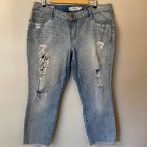 Torrid cropped skinny jeans